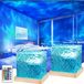 Oceaanlamp LED - 16 kleuren RVB lampe à vagues d'eau - Lumière Aurore avec télécommande - Chambre à coucher - Décoration
