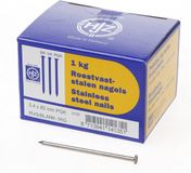 HJZ Zandvoort Draadindustrie Hjz RVS nagels plat geruite kop 3.4 x 80mm 1kg