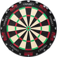 Target Darts TOR Dartbord, Stalen Tip Dartbord | Wedstrijd Standaard Stalen Tip Dartborden met Bevestigingsset, Moderne Roterende Nummer Ring, Premium Madagaskisch Sisal, Roestvrij Staal Dun Draad Systeem