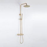 FortiFura Calvi opbouw regendoucheset – Ø25 cm hoofddouche – Messing geborsteld