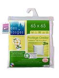 Nuit des Vosges 204481 kussenovertrek, molton biologisch katoen wit, 65 x 65 cm