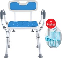 Safe Age Douchestoel met armleuning - anti slip - verstelbaar