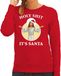 Bellatio Decorations Holy shit its Santa Rode Kersttrui / Kerstkleding voor dames M