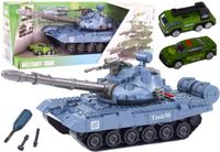 Lean toys Tank Militair voertuig Diy demontage Blauwe geluiden ophangingsset