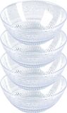 PlasticForte Schaaltje - kristal stijl - kommetje - 8x - kunststof - D13,5 x H5 cm