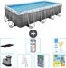 Bestway Rechthoekig Power Steel Zwembad - Rattanprint - 549 x 274 x 122