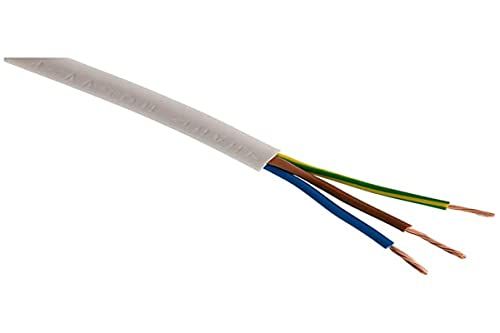 Zenitech Stroomkabel HO5VV-F 3G1,5, wit, 10 m