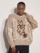 Apricot Oversized trui met Cornelli-borduursel
