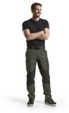 Blåkläder Service Werkbroek met Stretch 1459-1845 - Army Groen/Zwart - Maat D96