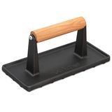 NutriChef Grillpers – Zware Gietijzeren Vleespers - Houten Handvat