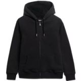 Superdry Dames Hoodie met Borgvoering en Rits - Zwart - Maat L