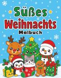 Süßes Weihnachts-Malbuch: Kawaii Tiere und Festliche Winterdesigns für Kinder von 4 bis 8 Jahren