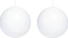 Trend Candles Bolkaars glad - 2x - wit - 8 cm - 25 branduren