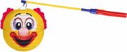 Shoppartners Gele clown lampion 22 cm met lampionstokje