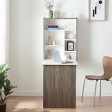 en.casa Klaptafel Greve Wandmontage 80x62x16 cm Wit/Houtkleurig