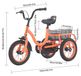 Tricycle enfant - Roues de 30 cm - Cadre en acier au carbone - Frein à rétropédalage - Orange