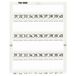 Wago 31-40 horizontale belettering voor etageklemmen, 10 stuks