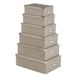 Izaneo Set van 6 dozen in krokodillenlook, grijs en blauw