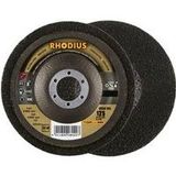 Rhodius 305304 Rhodius VKSG WS, 2 pièces disque compact non tissé 125 x 22,23 mm, droit, 6S-very fine, Topline, Made in Germany, pour acier inoxydable, acier