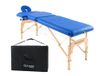 QUIRUMED Opvouwbaar massagebed van hout Easy 186 x 66 cm blauw