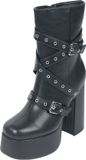 Koi Altmeri Heeled Plattform Boots Dames Laarzen - Zwart - EU40