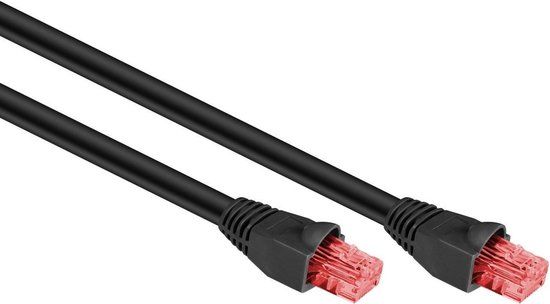 Goobay U/UTP CAT6 Gigabit outdoor netwerkkabel - 10 meter - zwart
