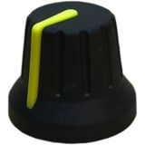 PSP 49009-Y 49009-Y Bouton rotatif Avec pointeur Noir, Jaune (Ø x h) 18.8 mm x 15.24 mm 1 pièce(s)