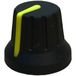 PSP 49009-Y 49009-Y Bouton rotatif Avec pointeur Noir, Jaune (Ø x h) 18.8 mm x 15.24 mm 1 pièce(s)