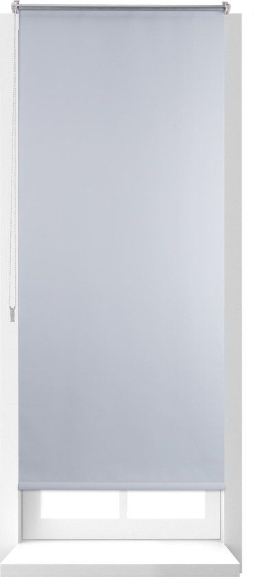 Relaxdays Thermo Rolgordijn - Wit - 70x160cm - Zonder Boren - Verduisterend