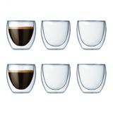 Bodum Pavina dubbelwandige espressoglazen - 0,08 l - set van 6