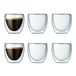 Bodum Pavina dubbelwandige espressoglazen - 0,08 l - set van 6