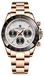 Pagani Design Montre Scopic, quartz, en acier inoxydable, chronographe, couleur or rose / blanc