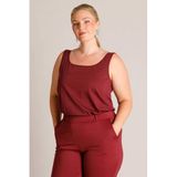 Yest Curve top Plus Size - donkerrood