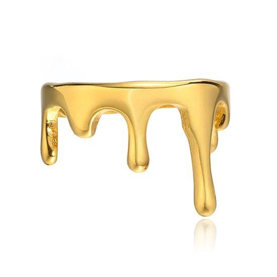 Cilla Jewels Damesring in Gesmolten Goudstijl - 16mm