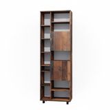 Vicco Ilias Badkamerkast – 60 x 190 cm met deuren en open vakken Eiken rustiek