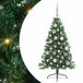 vidaXL - Kunststof - Voorverlichte - Kerstboom - met - 150 - LED - Groen - 120 - cm - PVC
