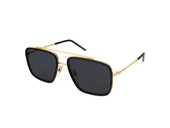 Dolce & Gabbana 2220 Zonnebril - Zwart/Goud - Grijs - Heren