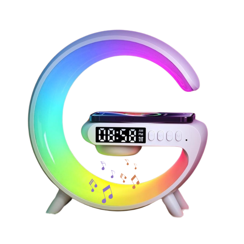 other Icecat Bluetooth-luidspreker met lamp RGB-licht met ingebouwd draadloos snel opladen en wekker