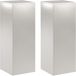 vidaXL Plantenstandaard 2 stuks zilver 30 x 30 x 80 cm Staal