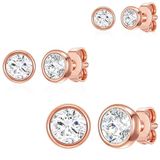 Rafaela Donata Oorbellen - Roségoud - Swarovski Kristal - Zilver 925 - Oorknopjes