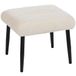 HOMCOM Pouf avec coussin d'assise souple, pieds en acier, crème blanc