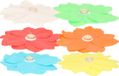 Merkloos 6x Drijvende kaarsen/lantaarns bloemen 29 cm gekleurd papier
