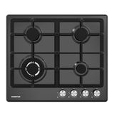 Inventum IKG6024WGZWA - 59 cm Built-in Gas Hob - 4 Zones - Black