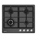 Inventum IKG6024WGZWA - 59 cm Built-in Gas Hob - 4 Zones - Black
