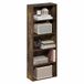 Furinno Basic 5-Tier Open Plank Boekenkast, Boekenplank, Opbergorganizer, 18,5 x 42,2 x 110,9 cm, Amber Pine