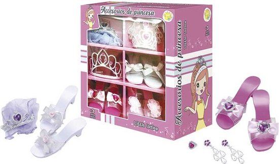 Tachan Prinsessenset De Luxe - Accessoires Prinses - 9 stuks - Roze/Paars - Kinderen