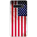 Samsung Galaxy S10 5G Amerikaanse vlag siliconen hoesje