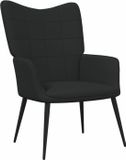 vidaXL Relaxstoel stof zwart