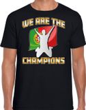 Bellatio Decorations Verkleed shirt voor heren - Portugal - zwart - voetbal supporter - themafeest M