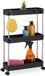 Relaxdays keukentrolley smal - rem - 3 laags - 62 x 41,5 x 14,5 cm - badkamer trolley